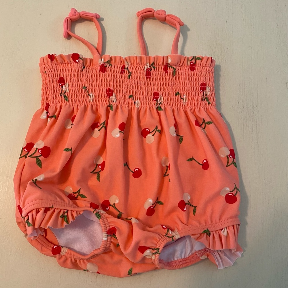 Janie & Jack smocked little girls bath suit